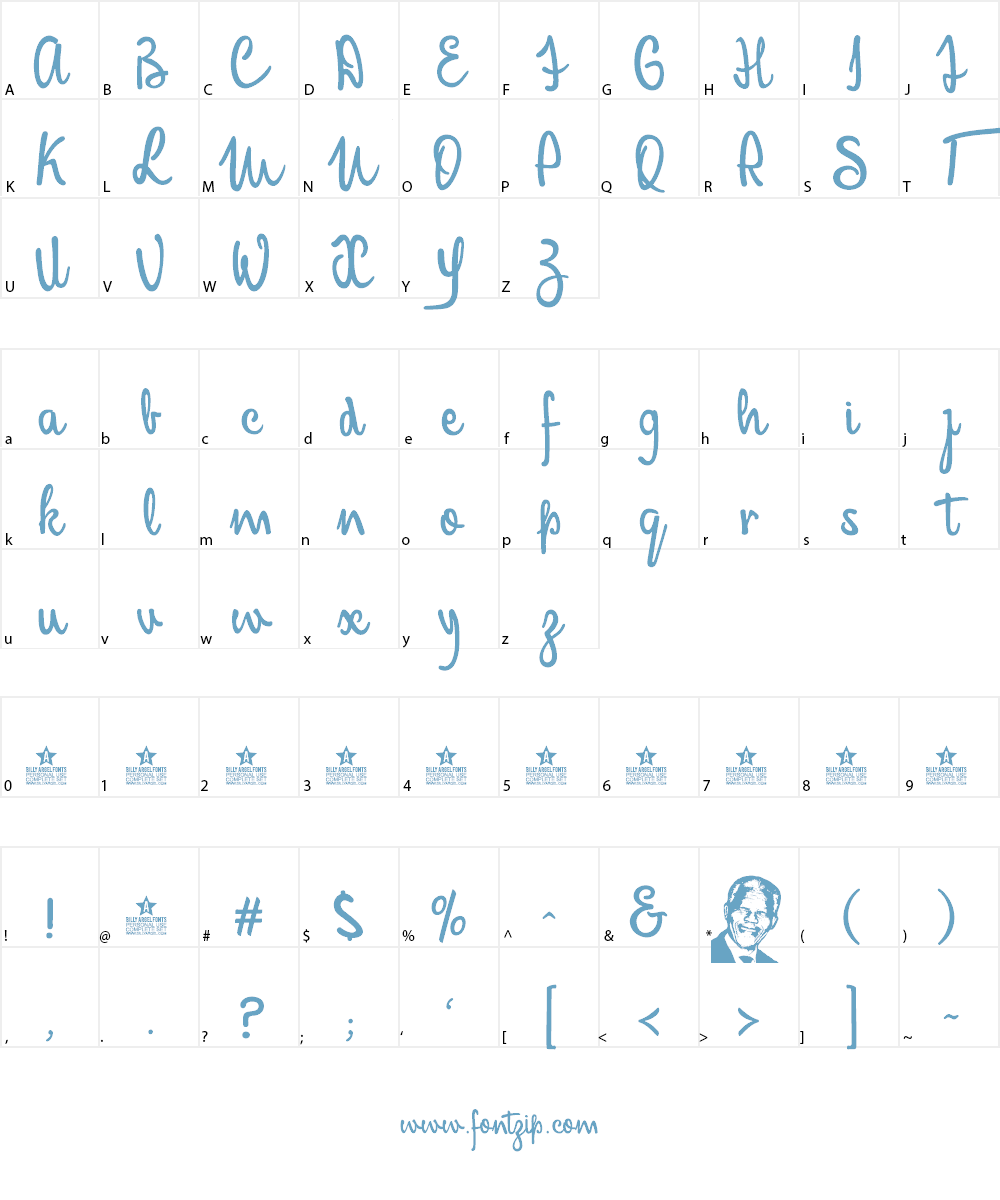 Mandela Script Personal Use Font Character